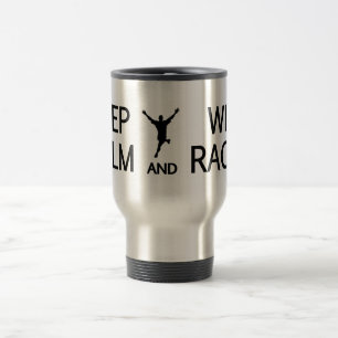 Mug De Voyage Maintenez calme et les courses de victoire