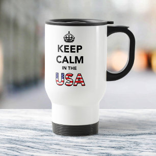 Mug De Voyage Maintenez le calme dans les Etats-Unis