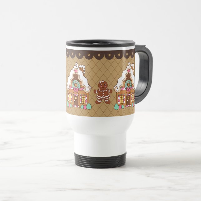 Mug de voyage Maison en pain d'épices (Devant droit)