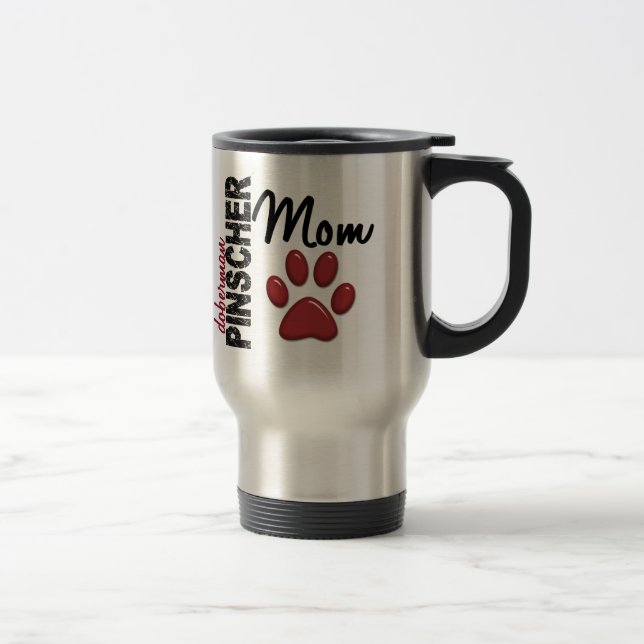 Mug De Voyage Maman 2 de Pinscher de dobermann (Droit)