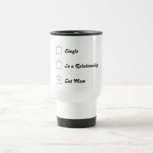 Mug De Voyage Maman Chat Chaton Mignon Patte Blanche & Rose