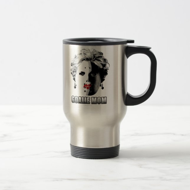 Mug De Voyage Maman de gardien de but d'hockey (Droit)
