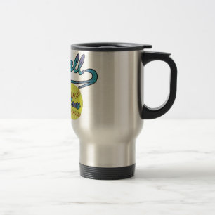 Mug De Voyage Maman de softball à frappe rapide queue athlétique