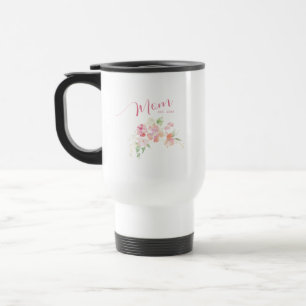 Mug De Voyage Maman Etablie Rose Push Aquarelle Florale
