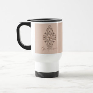 Mug De Voyage Mandala Ornementale Mocha Rococo Lotus