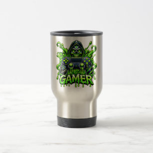 Mug De Voyage Manette fantôme de joueur Halloween Spooky Gaming