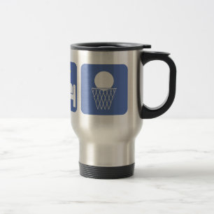 Mug De Voyage mangez le basket-ball de sommeil