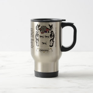 Mug De Voyage Manteau de famille de Jimenez des bras sur une