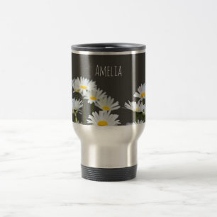 Mug De Voyage Marguerites sur le gris