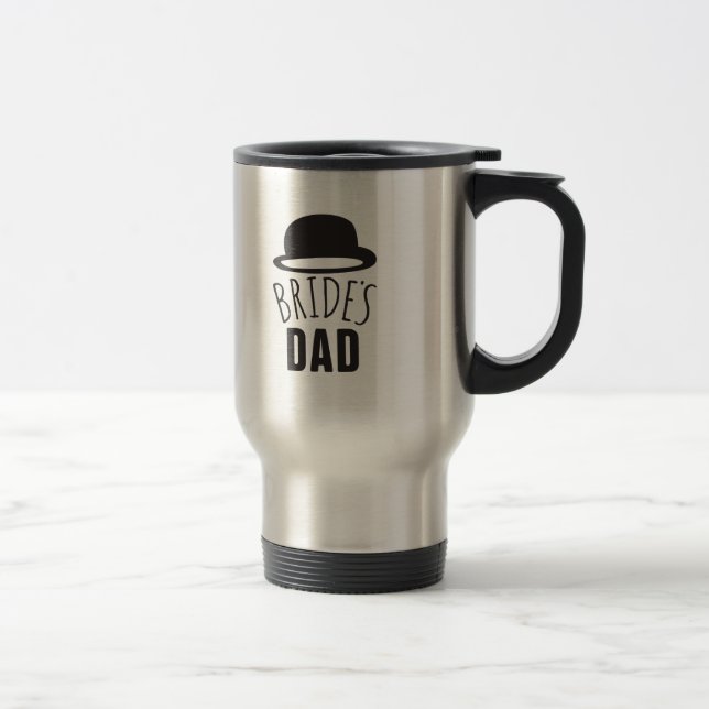 Mug De Voyage Mariées personnalisables Papa Père de la mariée Me (Droit)