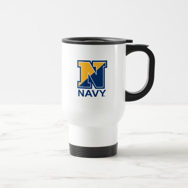Mug De Voyage Marine américaine | Marine initiale N (Droite)