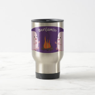 Mug De Voyage Marshmallows mignons roses par dessin animé sur le