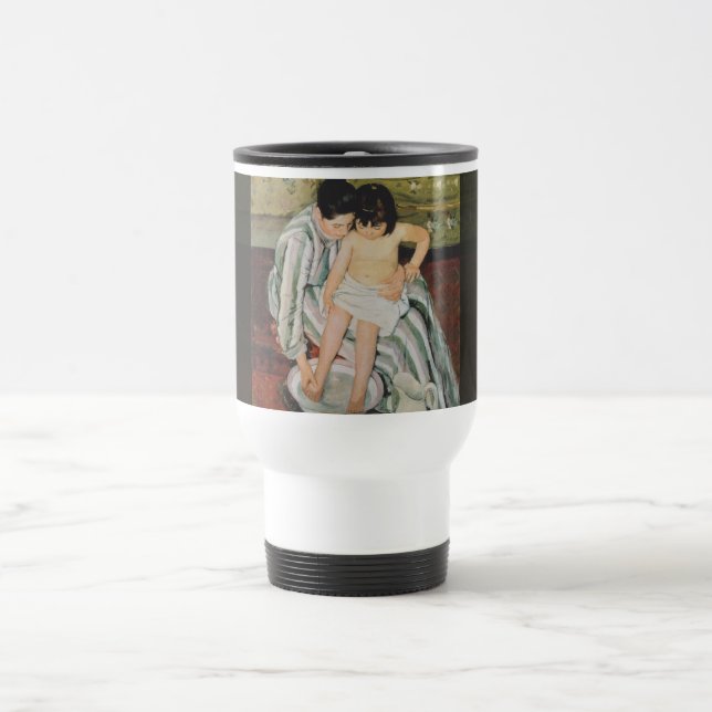 Mug De Voyage Mary Cassatt Peinture sur le bain de l'enfant (Centre)