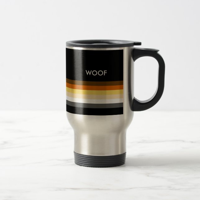Mug De Voyage Masculine et Sleek Gay Bear Pride Drapeau laine (Droit)