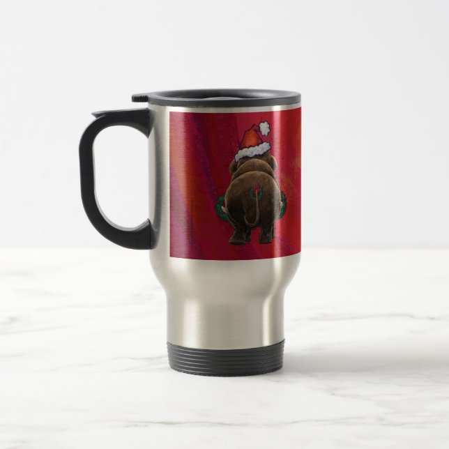 Mug De Voyage Mastodon de vacances mignonnes (Gauche)