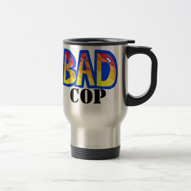 Mug De Voyage Mauvais rouge au transport bleu de suffisance (Droit)