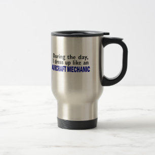 Mug De Voyage Mécanicien d'aviation au cours de la journée