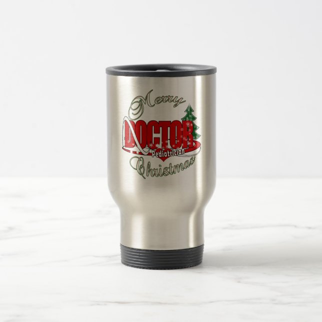 MUG DE VOYAGE MÉDECIN PÉDIATRICE MERRY CHRISTMAS (Centre)