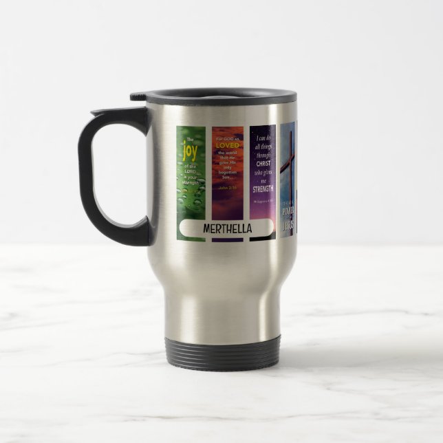 Mug De Voyage MÉDITATION BIBLE chrétienne personnalisée (Gauche)