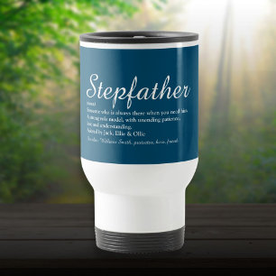 Mug De Voyage Meilleur Beau-père Définition Étape Papa Bleu