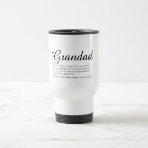 Mug De Voyage Meilleur Grand-Père, Papy, Papa Définition Script