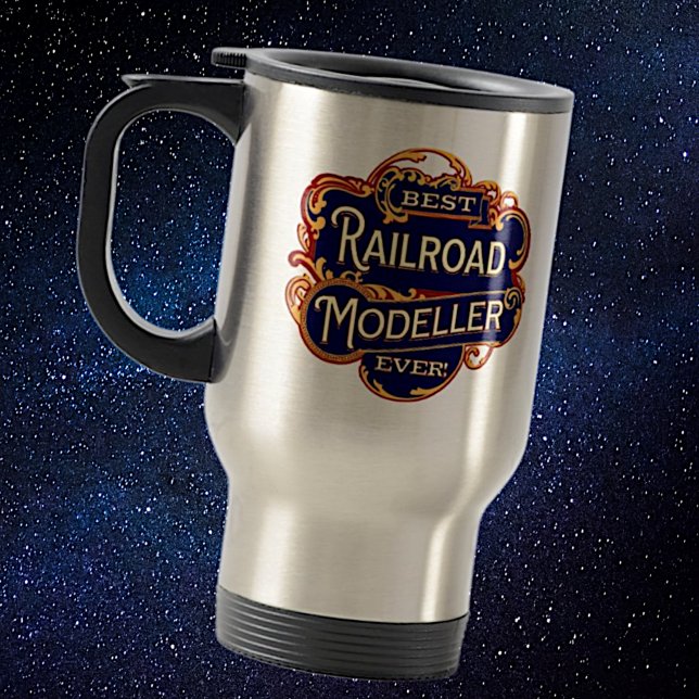 Mug De Voyage Meilleur Modélisateur ferroviaire jamais (Créateur téléchargé)