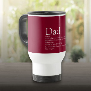 Mug De Voyage Meilleur Papa Daddy Père Définition Bordeaux