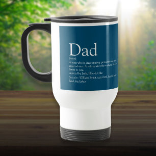 Mug De Voyage Meilleur Papa Père au Monde Définition Bleu