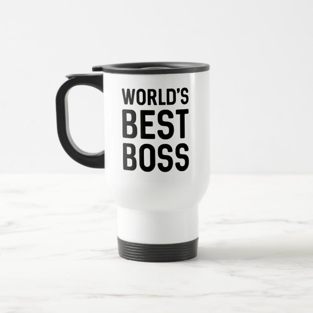 Mug De Voyage Meilleur patron du monde (Gauche)