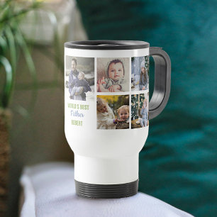 Mug De Voyage Meilleur Père Instagram Photo Nom du collage