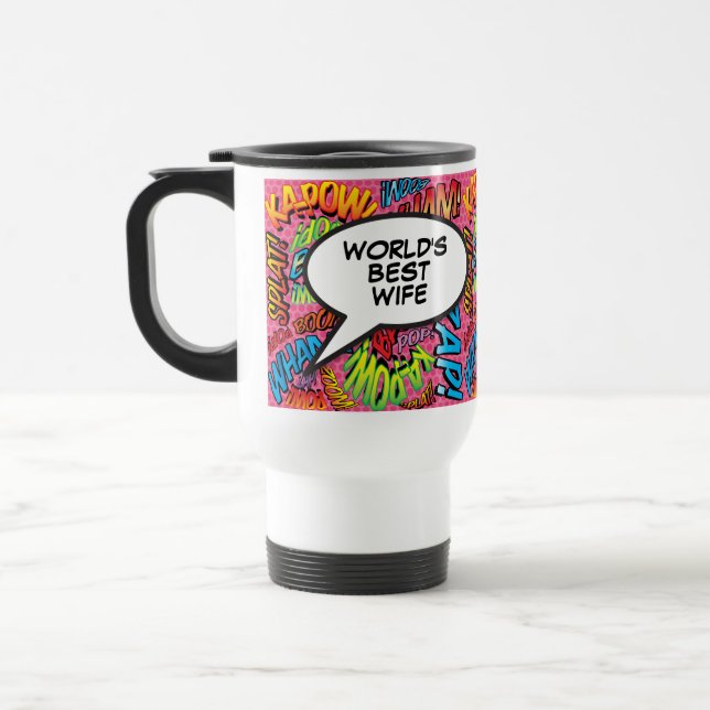 Mug De Voyage Meilleure Femme Amusante Retro Comic Book Pop Art (Gauche)