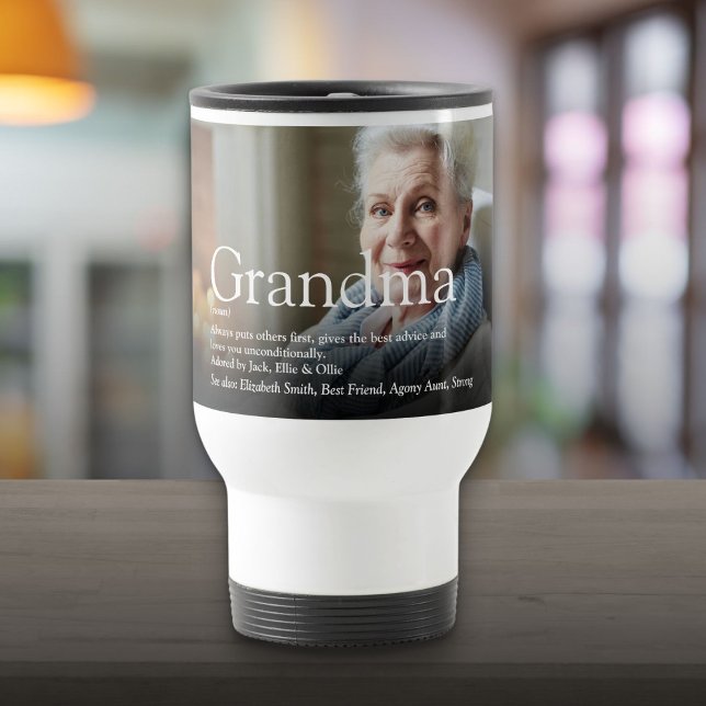Mug De Voyage Meilleure grand-mère de tous les temps, définition (Best Ever Grandma, Grandmother Definition Photo Travel Mug)