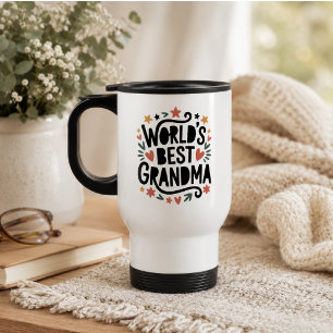 Mug De Voyage Meilleure Grand-mère du Monde Photo Fête des Gra