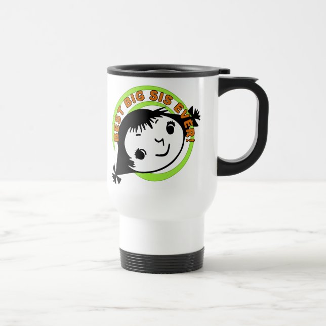 Mug De Voyage Meilleure grande soeur jamais rétro (Droite)