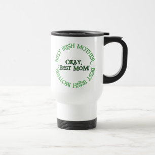 Mug De Voyage Meilleure Irlandaise Mère blanc gauche de la main 