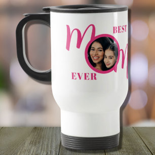 Mug De Voyage Meilleure Maman Photo Rose