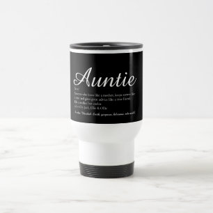 Mug De Voyage Meilleure Tante, Tante Définition Script Chic