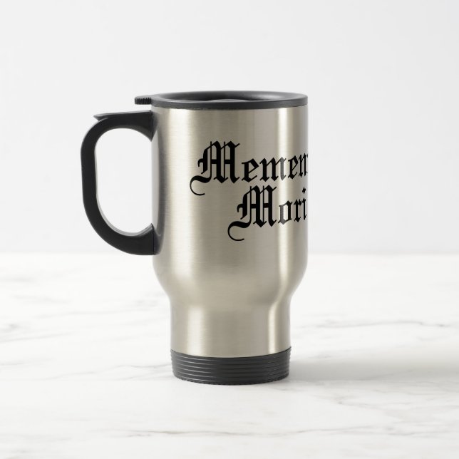 Mug De Voyage Memento Mori - Phrase latine (Gauche)