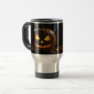 Mug De Voyage Menacer Citrouille Halloween,