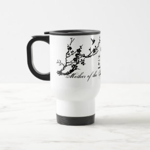 Mug De Voyage Mère chic vintage de cage à oiseaux d'oiseaux de
