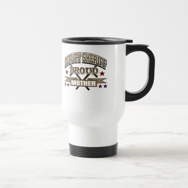 Mug De Voyage Mère fière shérif adjoint (Droite)