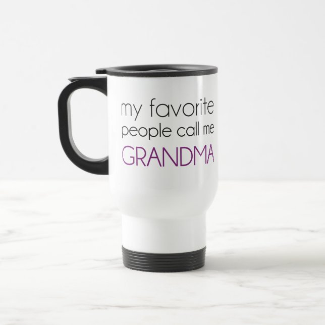 Mug De Voyage Mes personnes préférées m'appellent grand-maman (Gauche)