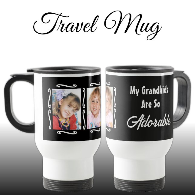 Mug De Voyage Mes petits-enfants sont adorables ajouter des phot (Créateur téléchargé)