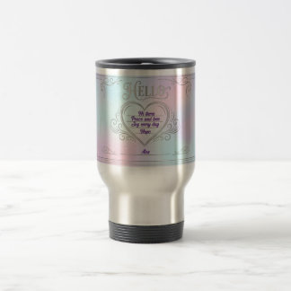 Mug De Voyage Message d'amour personnalisé – Cœur personnalisabl