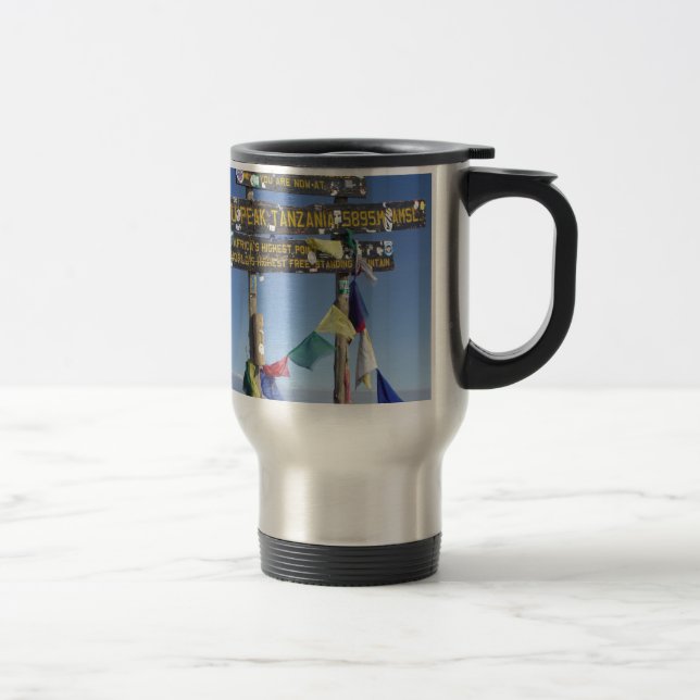 Mug De Voyage Message sur le Sommet du Kilimandjaro kenya (Droit)