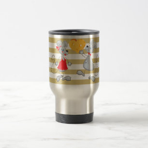 Mug De Voyage Mignon Drôle Fantaisiste Souris-Rayures