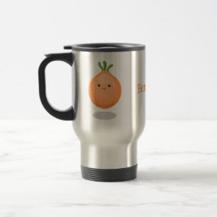 Mug De Voyage Mignon oignon brun heureux illustration de dessin