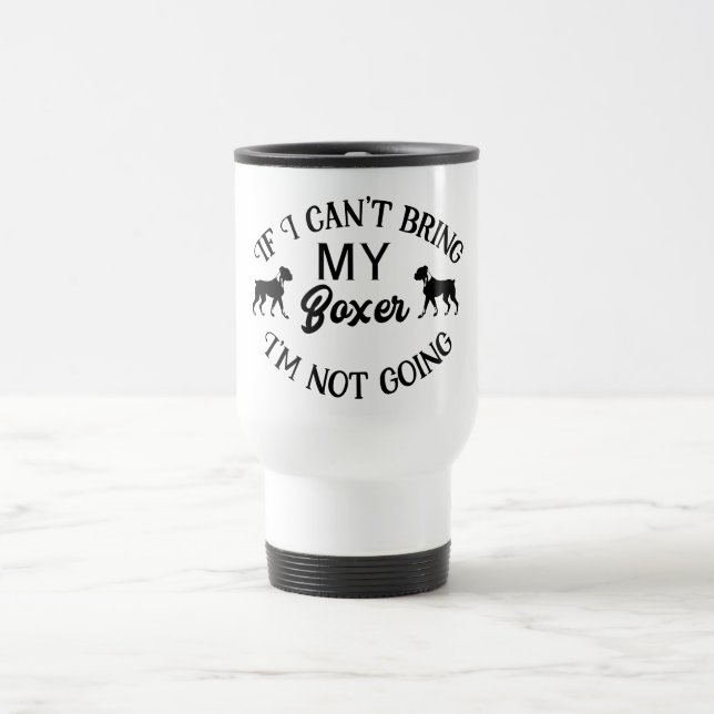 Mug De Voyage Mignonne Boxer Chien Puppy Papa - Boxer Chiens Amo (Centre)