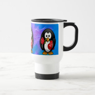 Mug De Voyage Mignonne Saint Valentin Pingouin Drôle Drôle Carto
