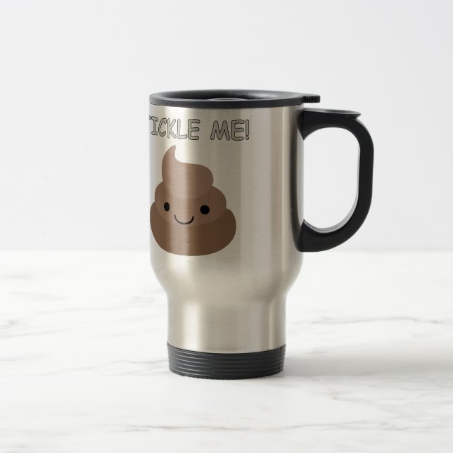 Mug De Voyage Mignonne Tickme Poop Emoji (Droit)